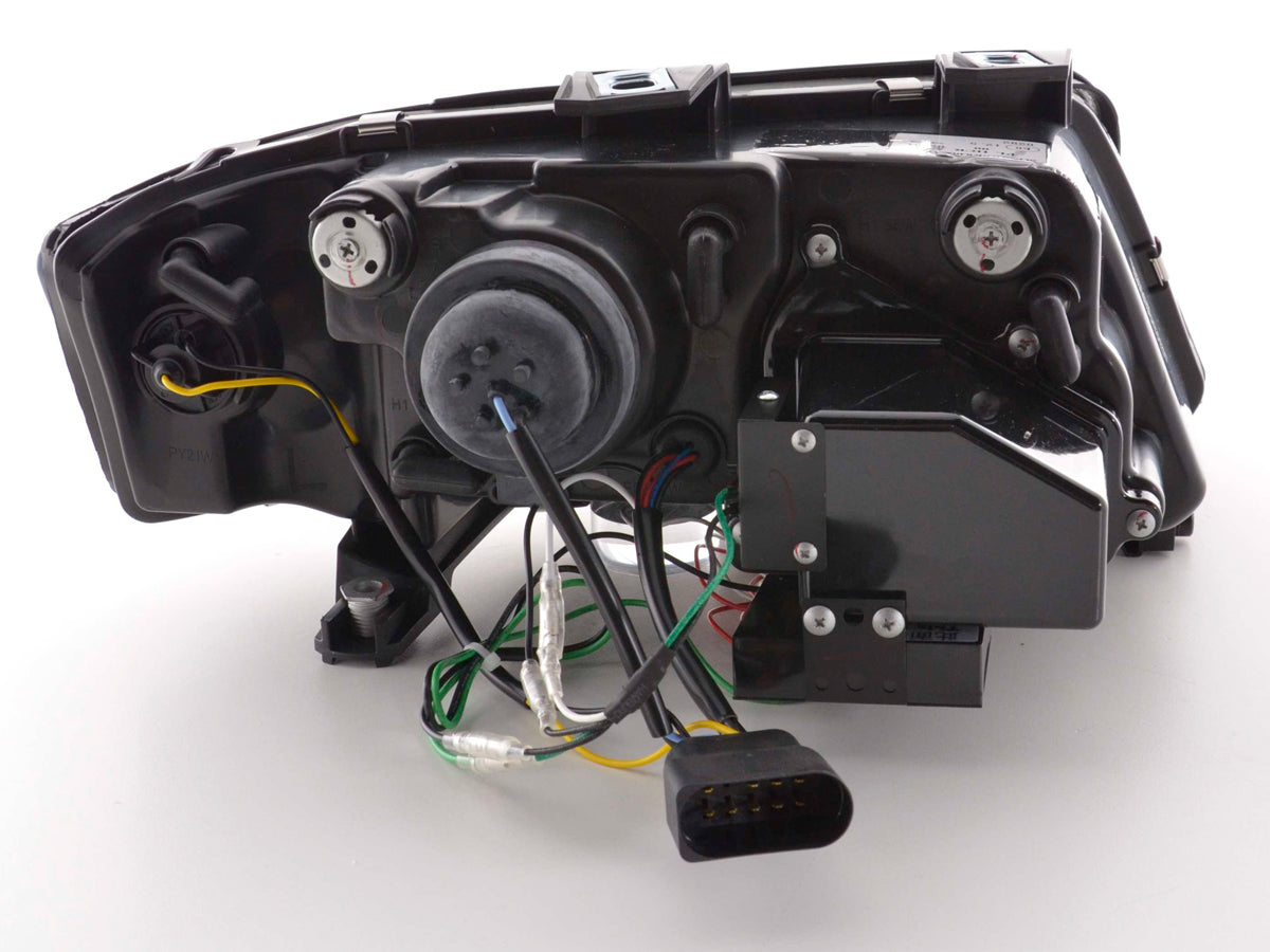 Scheinwerfer Set Daylight LED TFL-Optik Audi A6 Typ 4B 01-04 schwarz Scheinwerfer Set Daylight LED TFL-Optik Audi A6 Typ 4B 01-04 schwarz